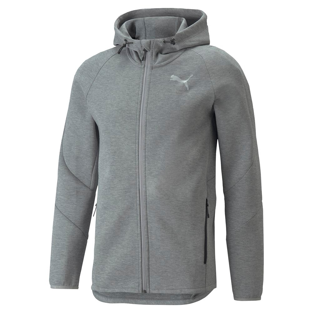 Puma Evostripe Full-Zip Hoodie Erkek Gri Günlük Ceket - 847401-03