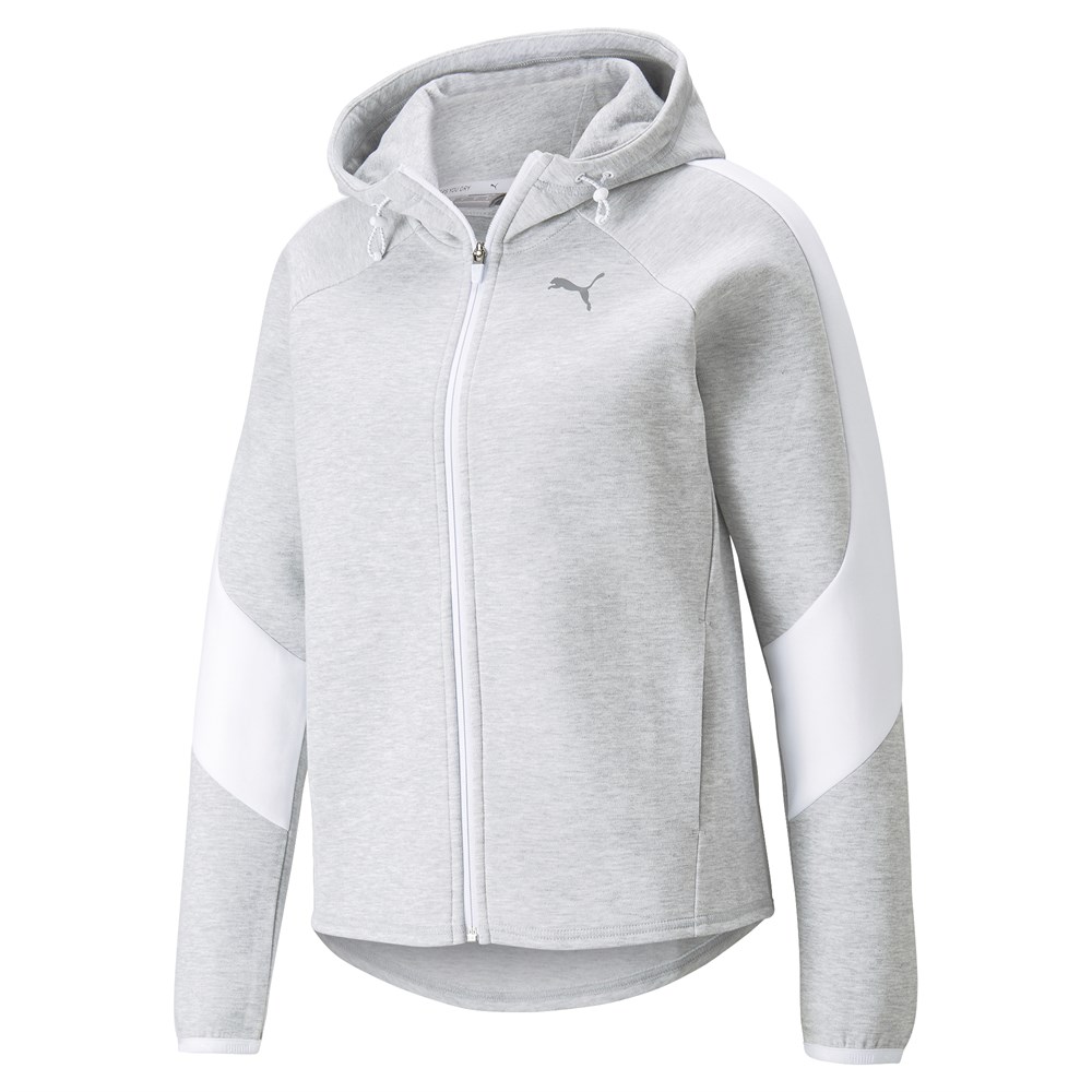 Puma Evostripe Full-Zip Hoodie Kadın Gri Günlük Ceket - 847073-04