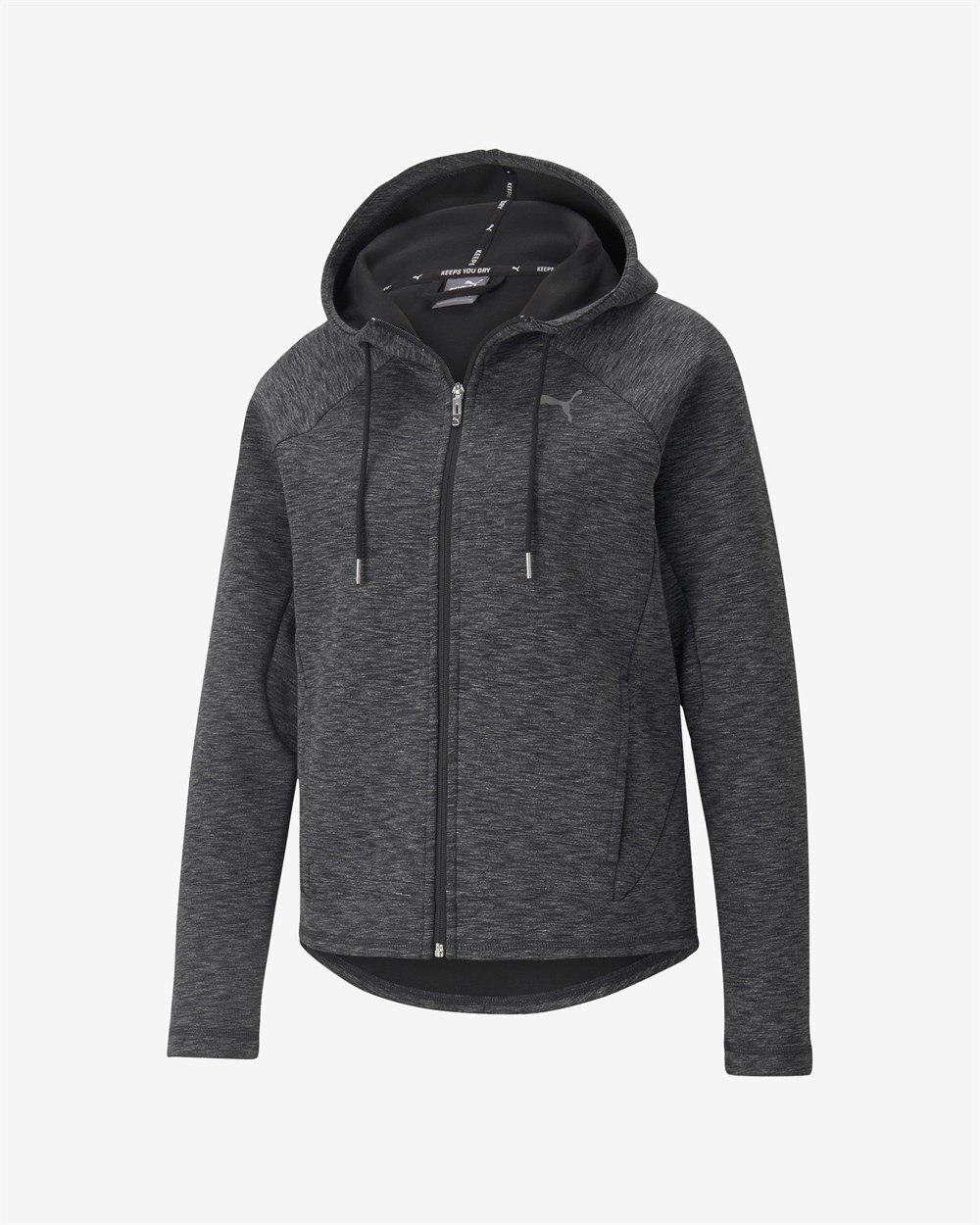 Puma Evostripe Full-Zip Hoodie Kadın Siyah Sweatshirt - 58915701