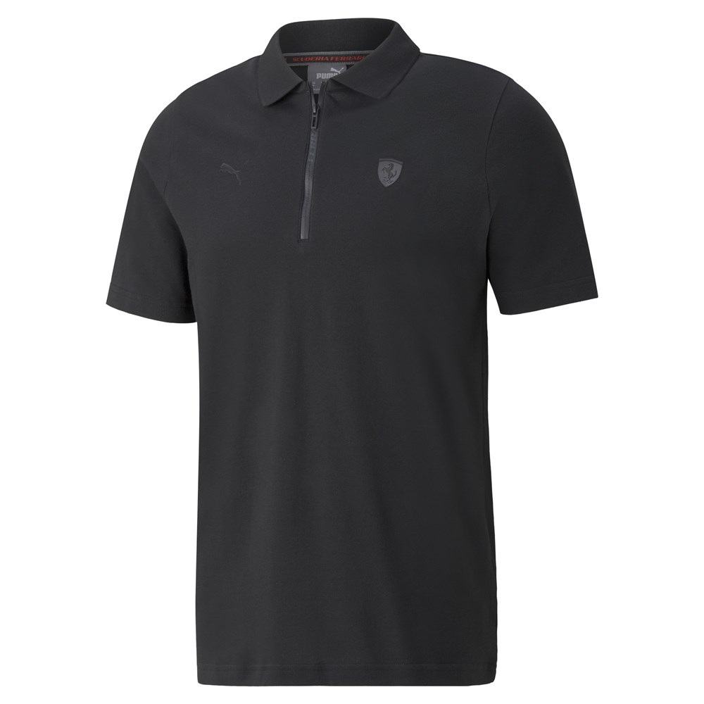 Puma Ferrari Style Polo Erkek Siyah Polo T-shirt - 53177401