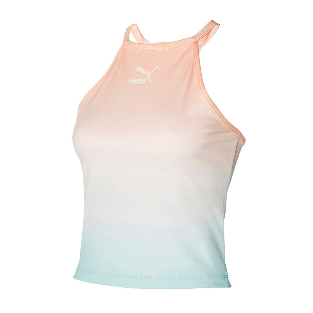 Puma Gloaming AOP Bra Top Kadın Mavi T-shirt - 84584176