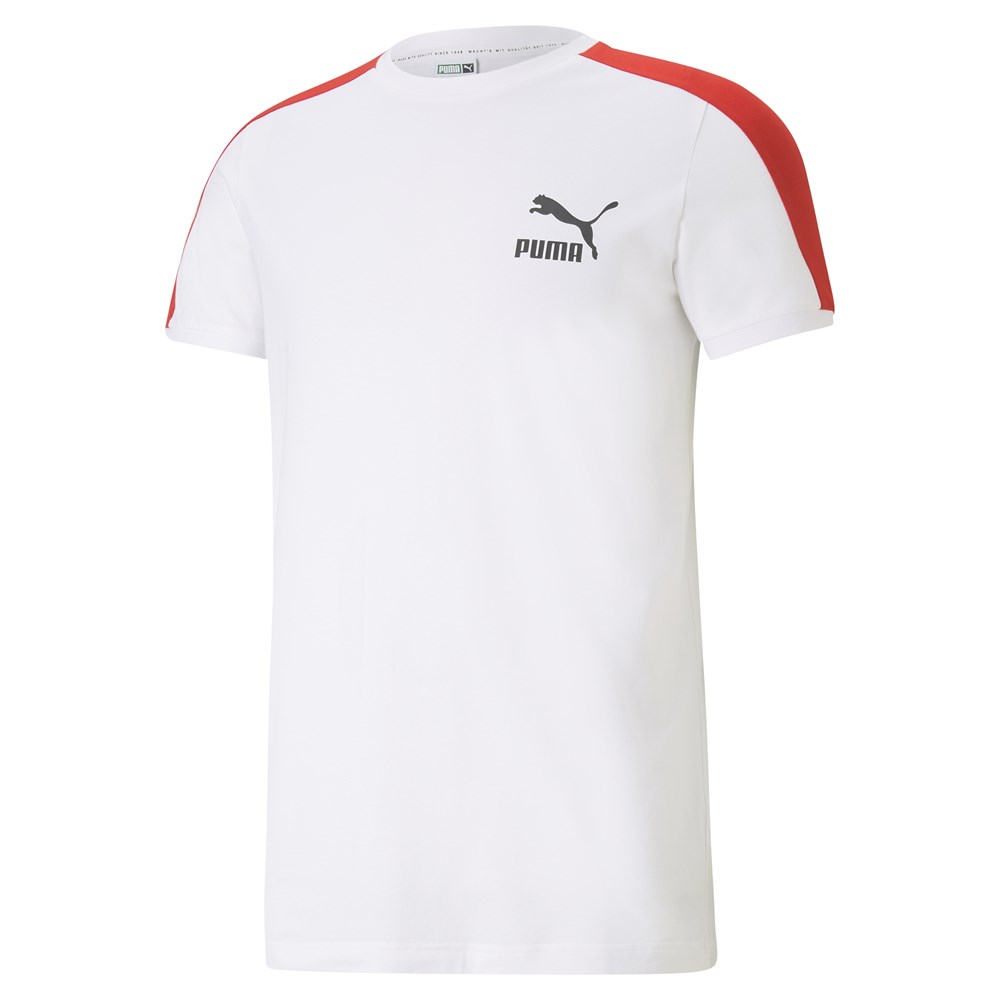 Puma Iconic T7 Tee Erkek Beyaz Günlük T-shirt - 599869-52