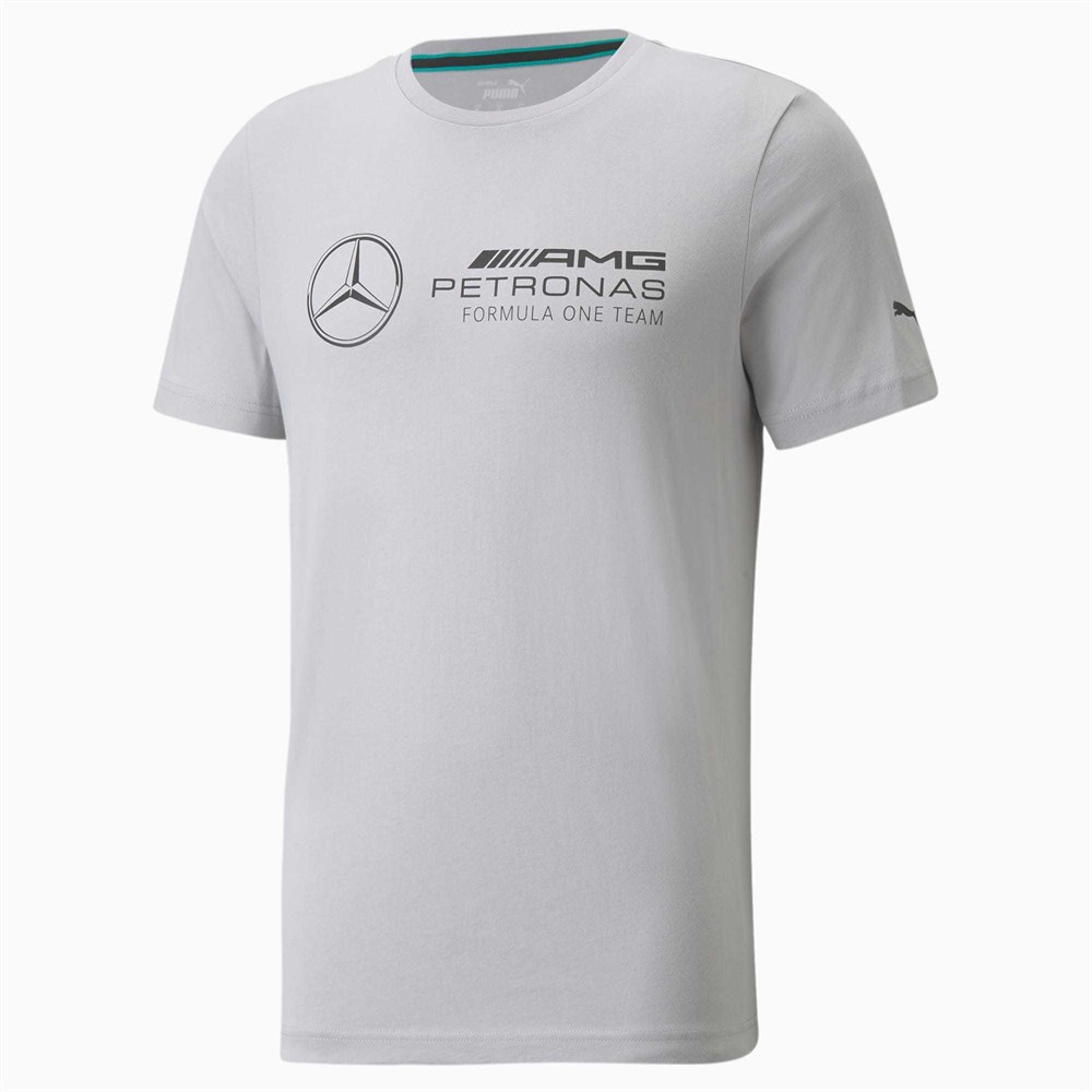 Puma MAPF1 Logo Tee Erkek Gri T-shirt - 53188502