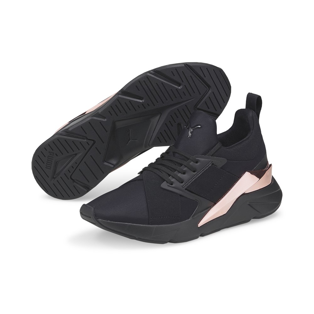 Puma Muse X5 Metal Wns Kadın Siyah Günlük Spor Ayakkabı - 383954-01
