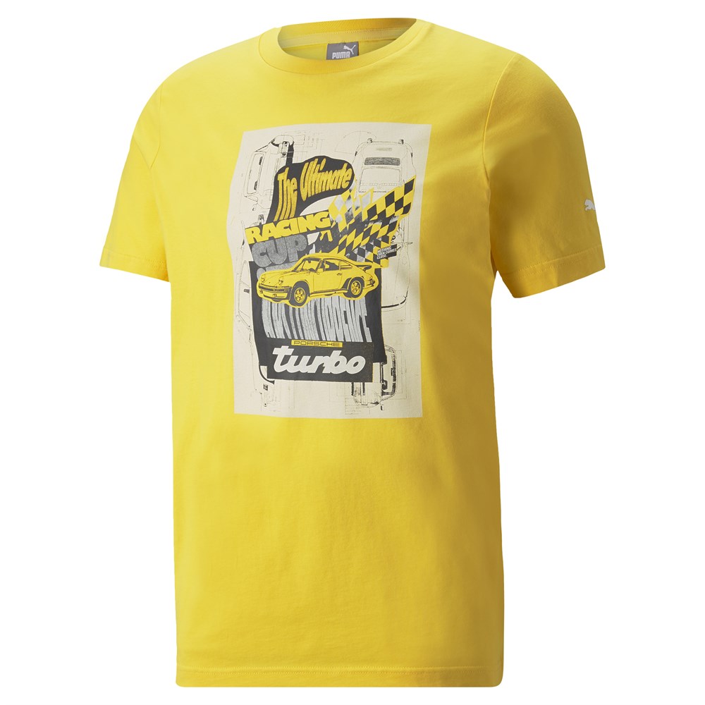 Puma Pl Graphic Tee Erkek Sarı Günlük T-shirt - 533785-06