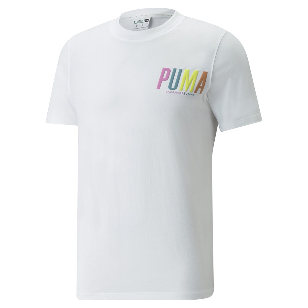Puma Swxp Graphic Tee Erkek Beyaz Günlük T-shirt - 533623-02