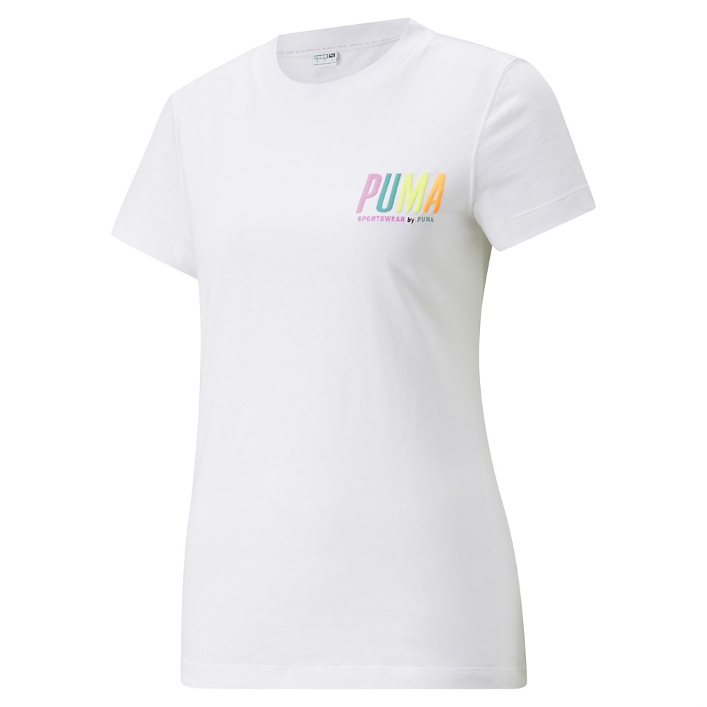 Puma Swxp Graphic Tee Kadın Beyaz Günlük T-shirt - 533559-02