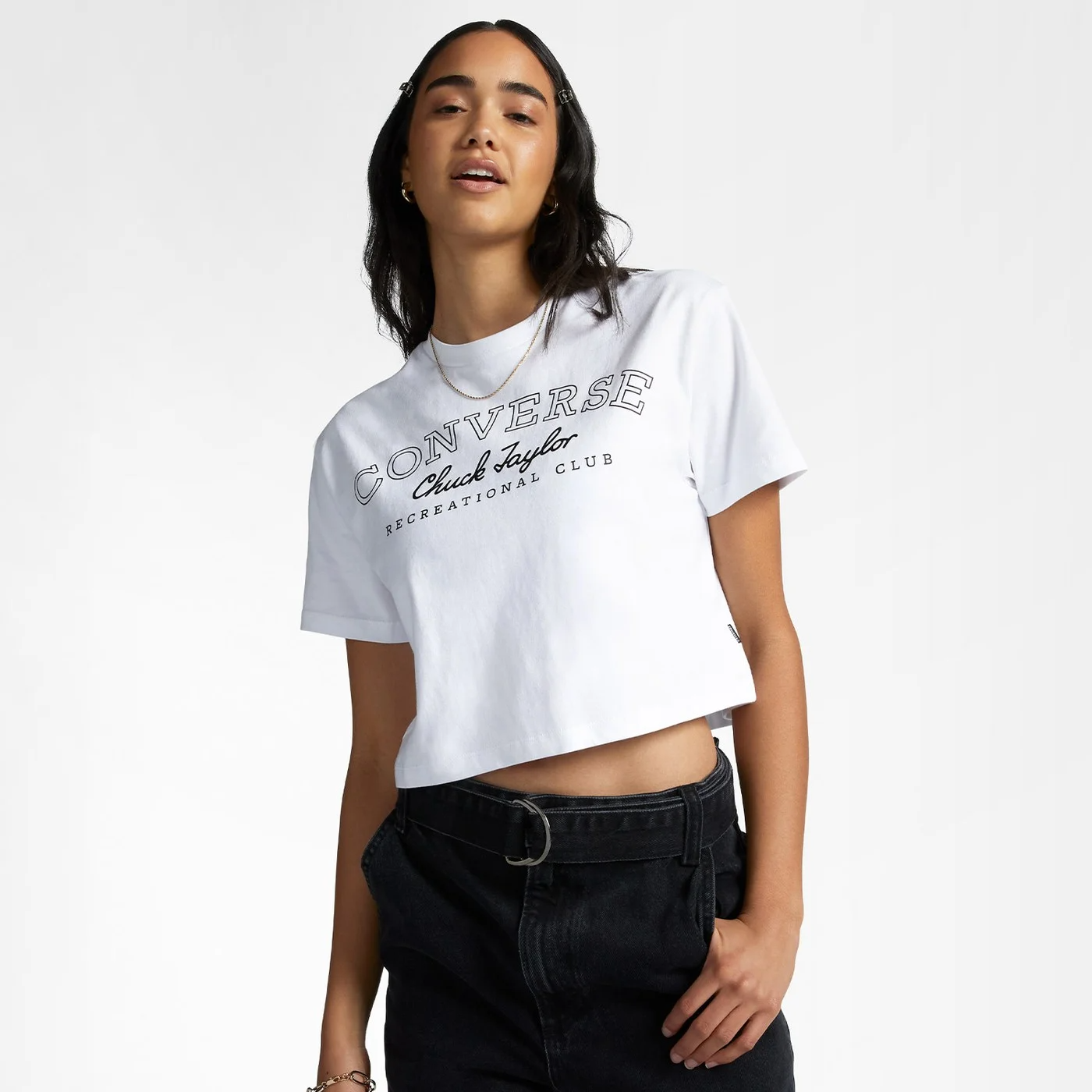 Retro Chuck Taylor Cropped Kadin T-Shirt