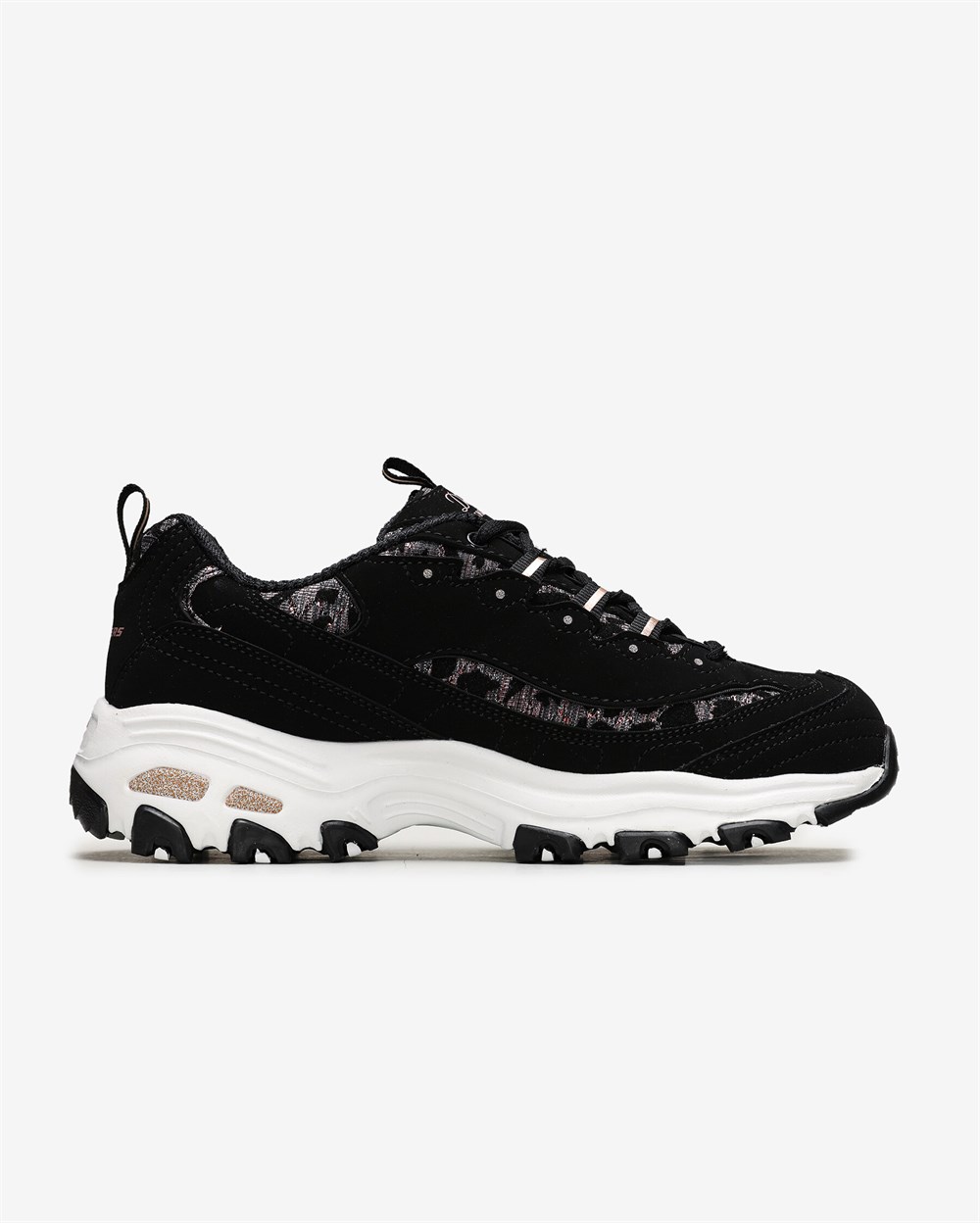 Skechers D'Lites - Fancy Leopard Kadın Siyah Günlük Ayakkabı - 149099 BKRG