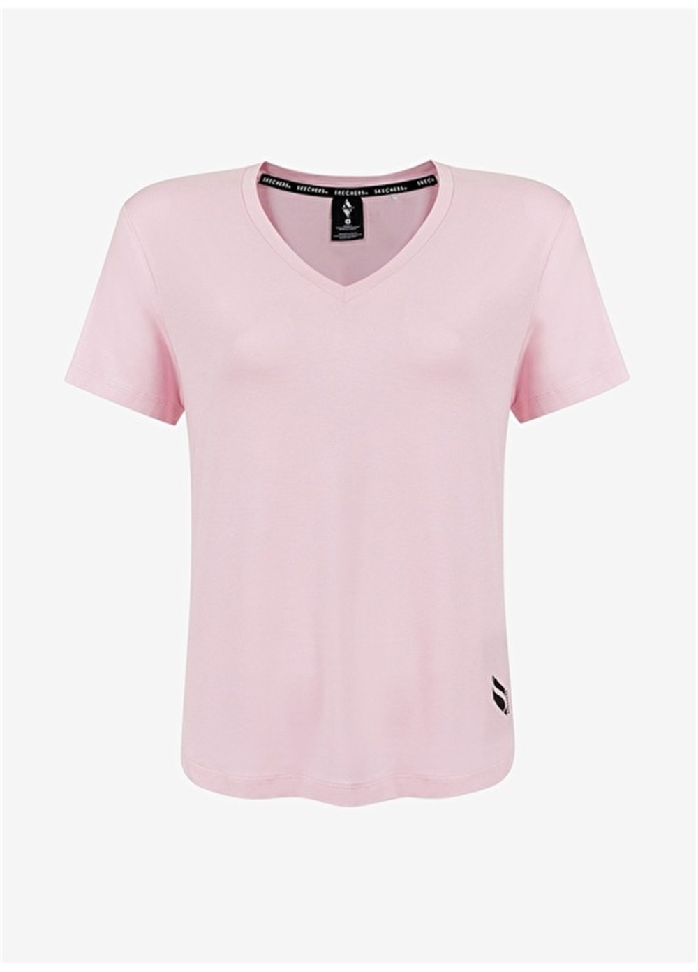 Skechers Graphic Tee W V Neck T-Shirt Kadın Pembe Üst & T-shirt - S211313-509