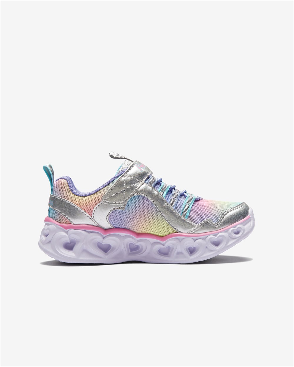 Skechers Heart Lights - Rainbow Lux Kız Çocuk Gümüş Günlük Ayakkabı - 302308L SMLT