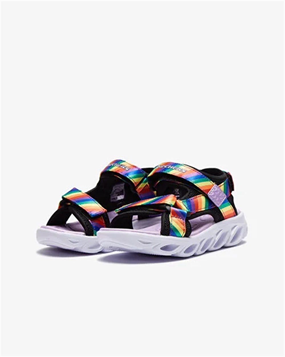 Skechers Hypno-Splash-Rainbow Lights Çocuk Siyah Günlük Sandalet - 20218N BKMT