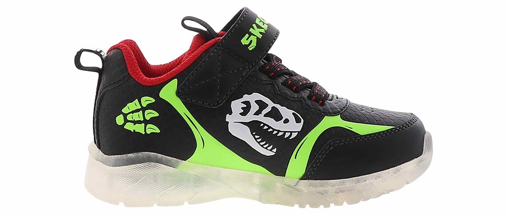 Skechers illumi-Brights-Dino-Glow Erkek Çocuk Siyah Günlük Ayakkabı - 401521N BKLM