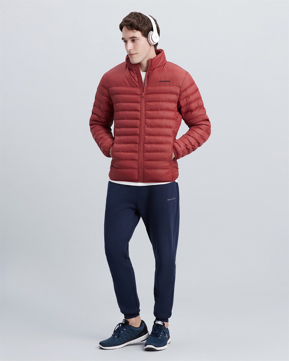 Skechers M Essential Turtle Neck Jacket Erkek Pembe Ceket - S202721-621