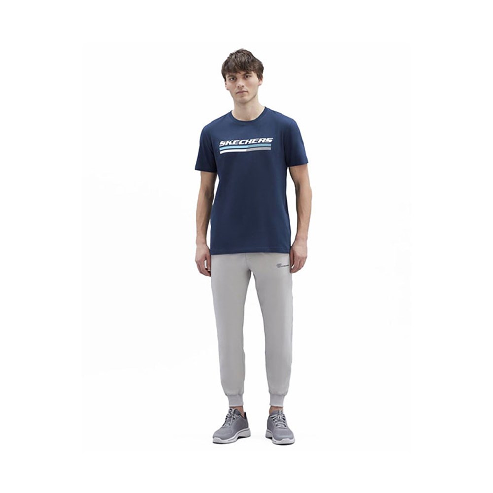 Skechers M Graphic Tee Big Logo T-Shirt Erkek Lacivert Günlük T-shirt - S221059-410