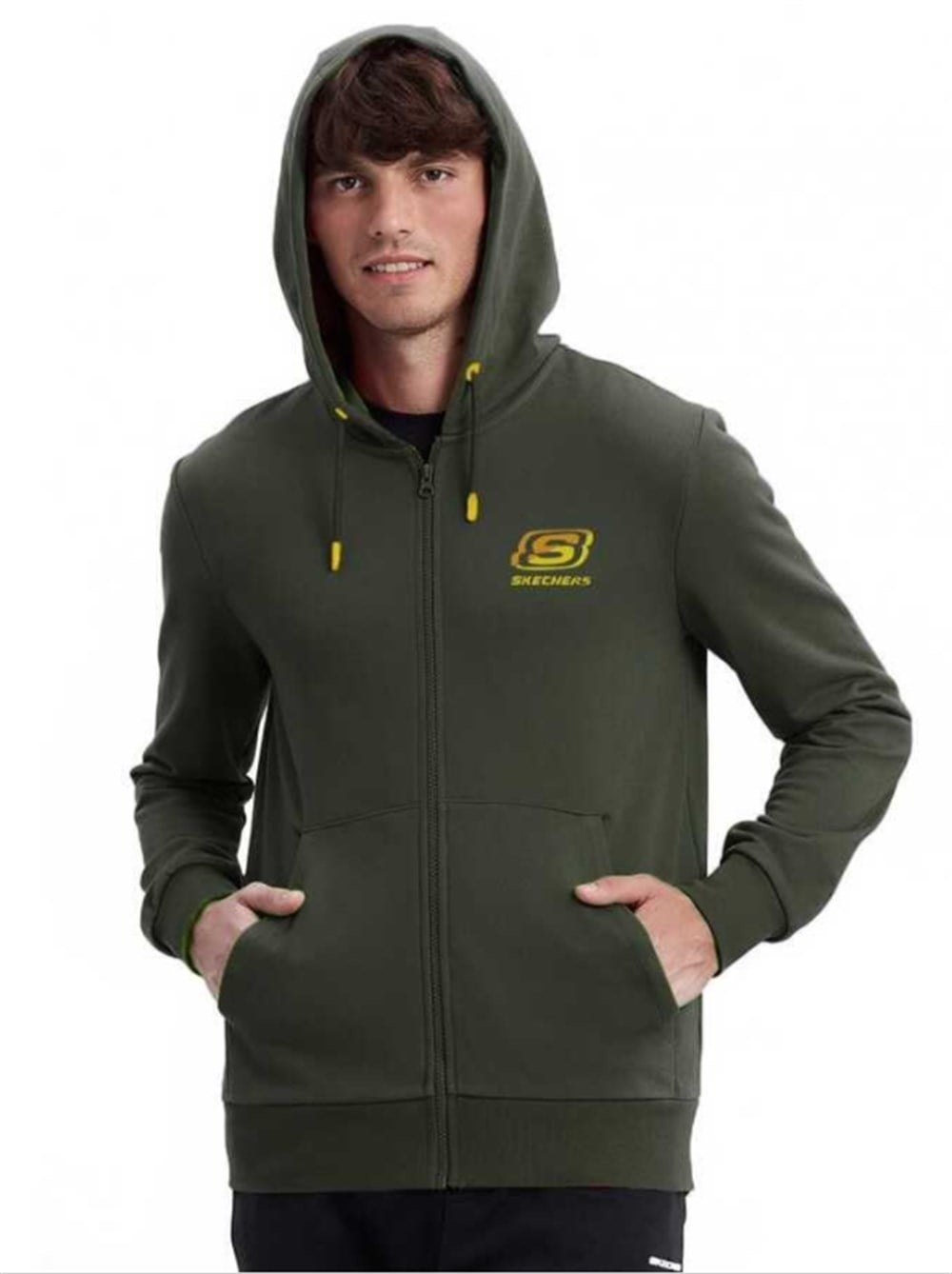 Skechers M Summits Full Zip Hoodie Erkek Haki Sweatshirt - S212407-801