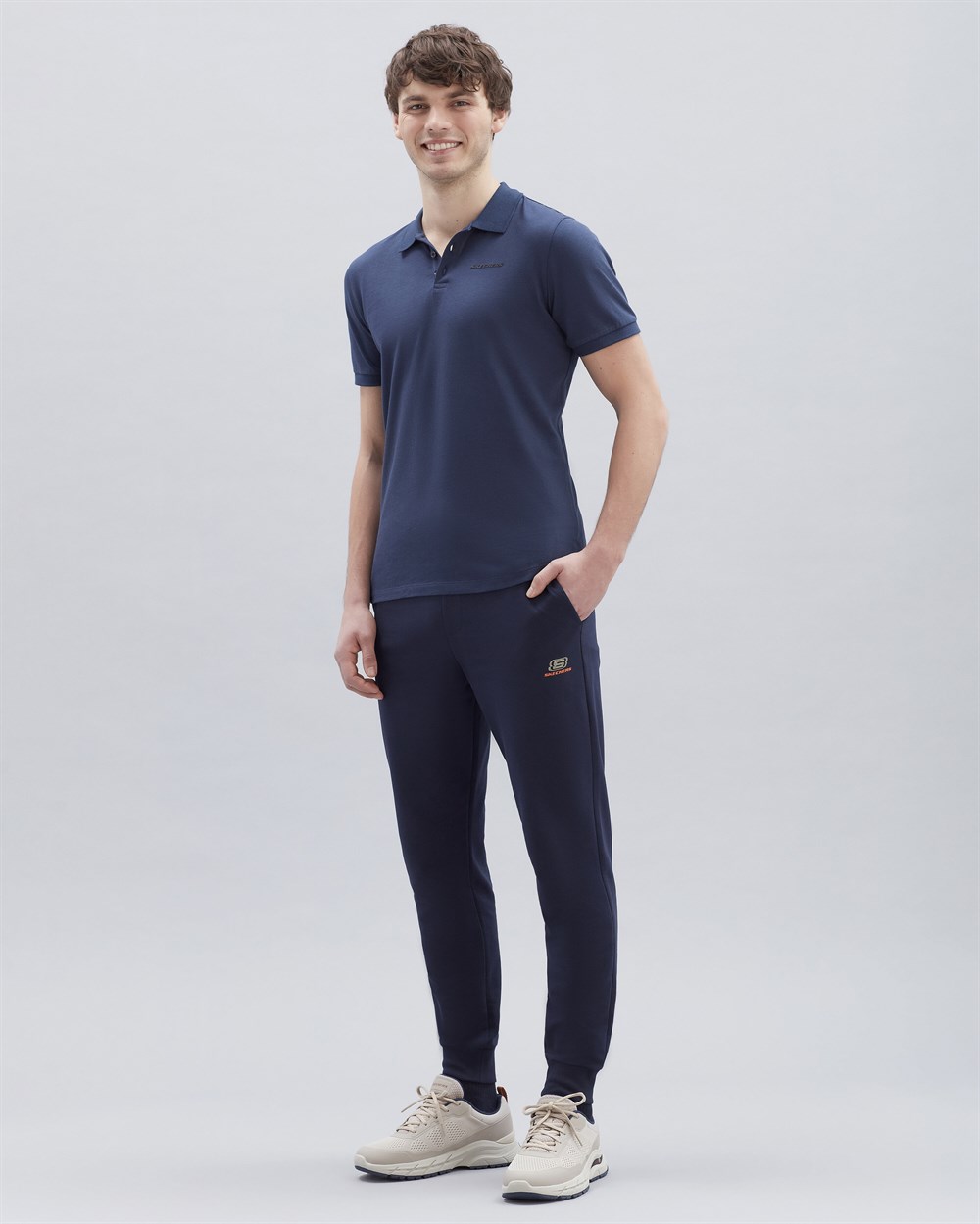 Skechers Polo M Short Sleeve Polo Erkek Lacivert Günlük T-shirt - S211800-410