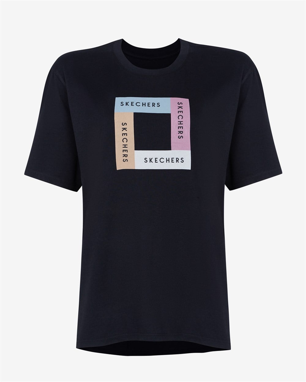 Skechers W Asymmetric  T-Shirt Kadın Siyah T-shirt - S212932-001