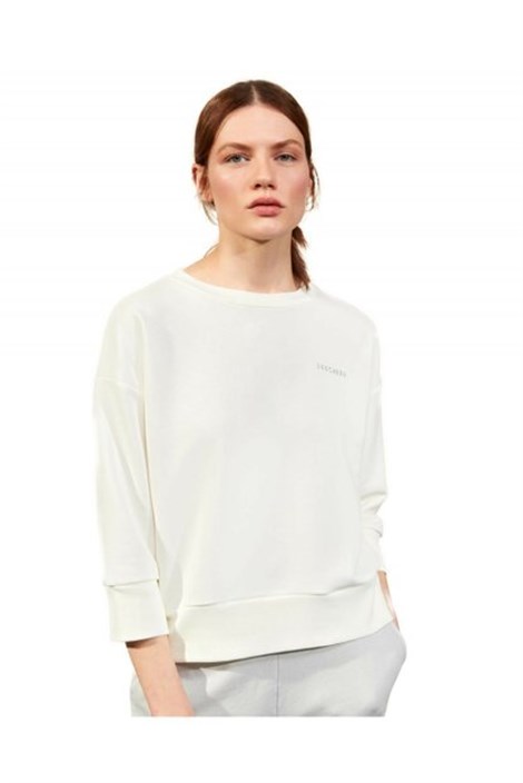 Skechers Lw Fleece W Crew Neck Sweatshirt Kadın Beyaz Sweatshirt - S211281-100