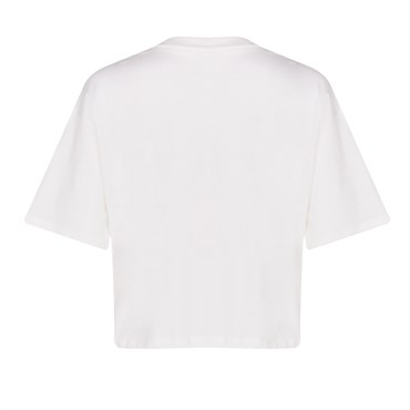 New Balance NB Womens Lifestyle T-shirt Kadın Beyaz Günlük T-shirt - WNT1204-WT