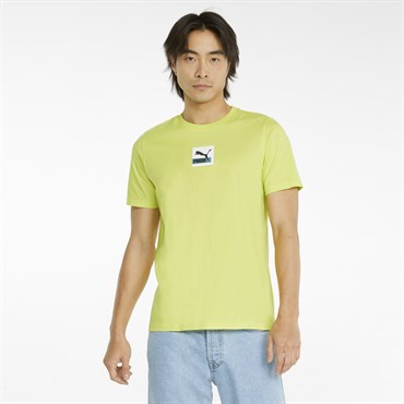 Puma Brand Love Tee Erkek Sarı Günlük T-shirt - 533653-29