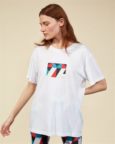 Skechers Graphic Tee W Crew Neck T-Shirt Kadın Beyaz Üst & T-shirt - S211160-100