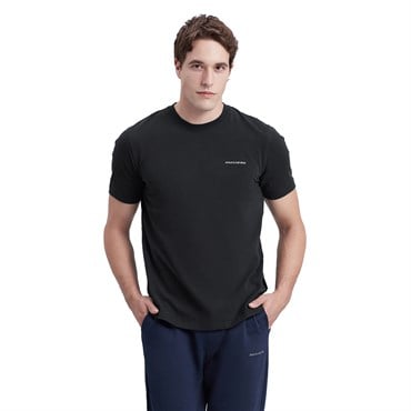 Skechers New Basics M Crew Neck T-Shirt Erkek Siyah T-shirt - S212910-001