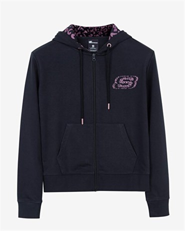 Skechers W Summits Full Zip Hoodie Kadın Siyah Sweatshirt - S212405-001