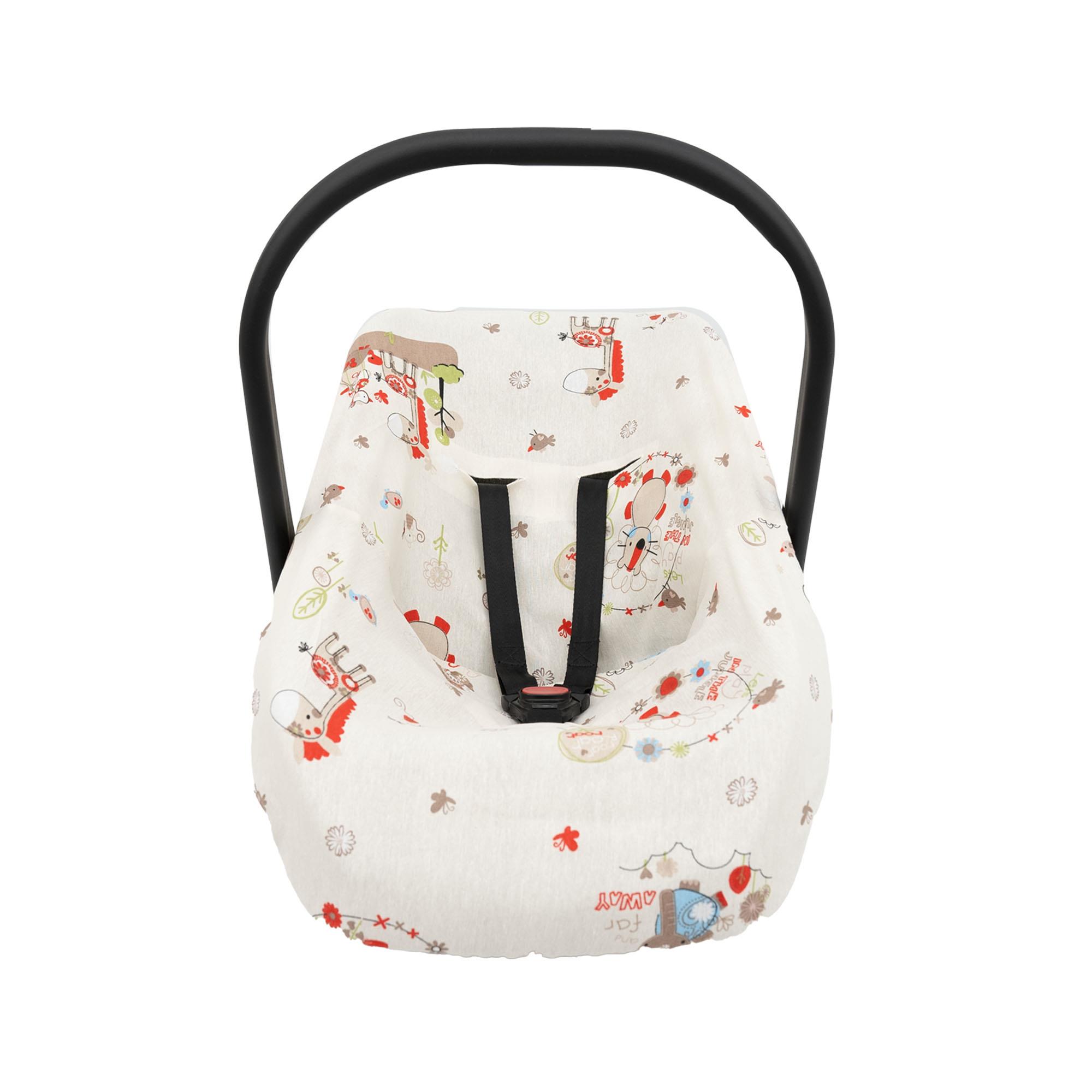  Mordesign Bebek Puset Çarşafı, %100 Pamuklu Ranforce Kumaş, Animal Seri 