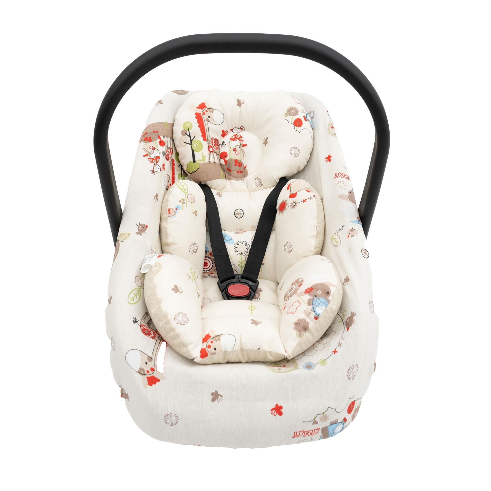 Mordesign Bebek Puset Minderi, Pamuklu Ranforce Kumaş, Animal Serisi