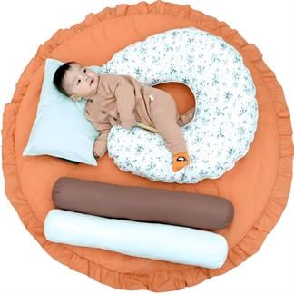 Bebek/Çocuk Oyun Halısı, Yenidoğan Emekleme Pedi, Aktivite Matı, Çok Amaçlı Minder, Kampçı Serisi Turuncu