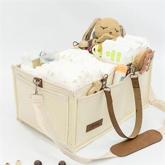 Çok Amaçlı Kalın Keçe Anne Bebek Bakım Çantası, Dolap İçi Organizer, XL BÜYÜK BOY, Scotch Serisi Krem 