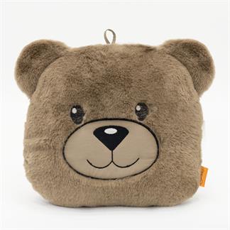 Peluş Ayı Yastık, Sevimli Ayı Nakışlı Kırlent, Peluş Ayı Oyuncak, Bebek Yastık, Morbear Serisi Kahverengi