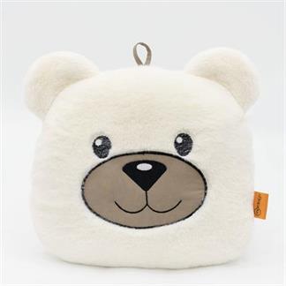 Peluş Ayı Yastık, Sevimli Ayı Nakışlı Kırlent, Peluş Ayı Oyuncak, Bebek Yastık, Morbear Serisi Kahverengi