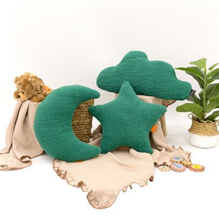 3'lü Set Bulut Yıldız Ay, Dekoratif Yastık, Süper Kabarık Teddy Kumaş Yastık, Morteddy Sky Serisi