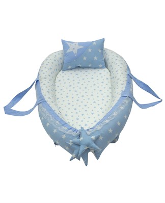 Mordesign Yıldız  Babynest Bebek Yatağı Mavi