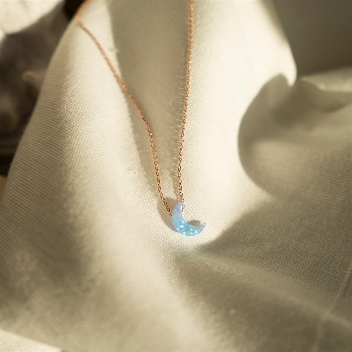 Blue Opal Gümüş Kolye