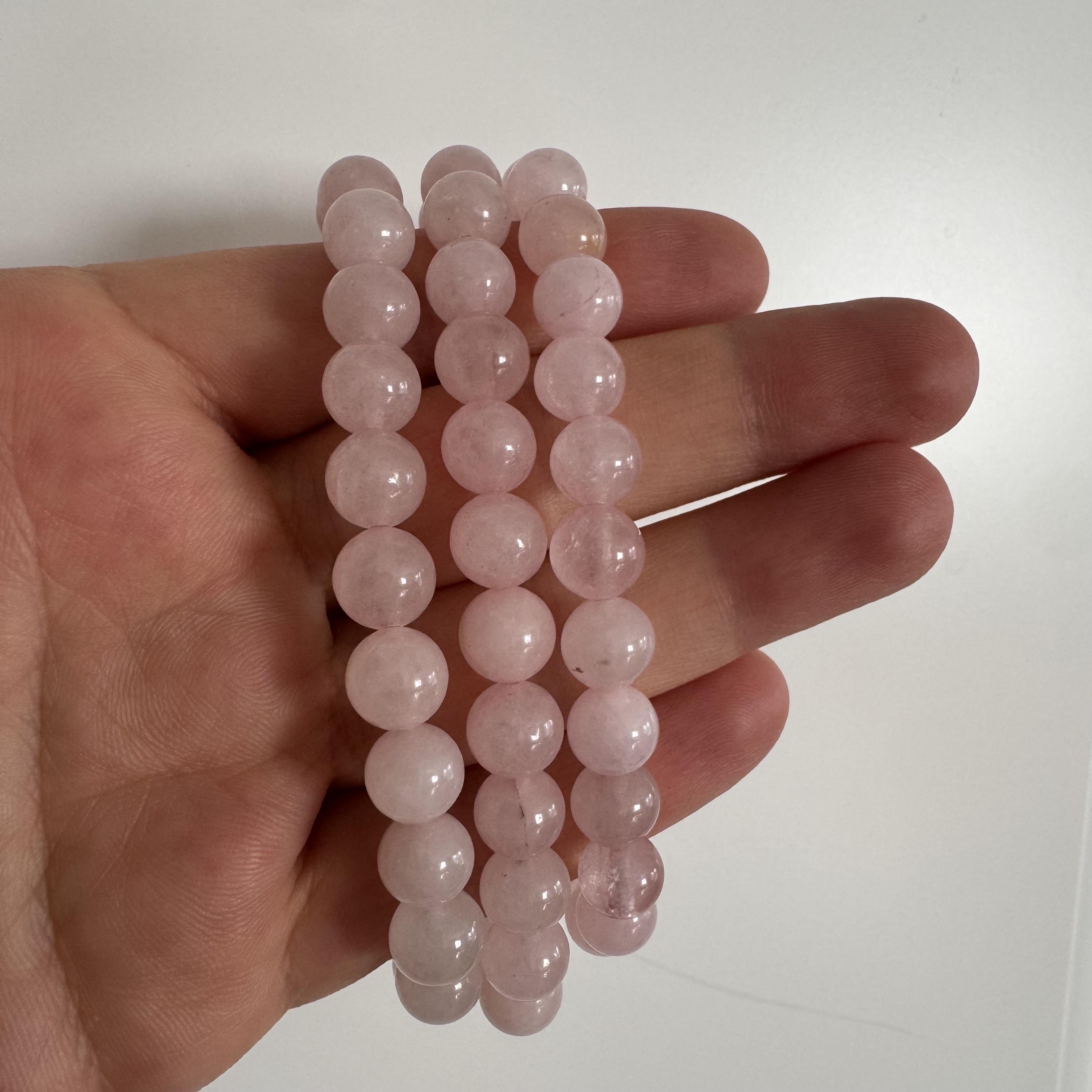 PEMBE KUVARS Taşı Bileklik