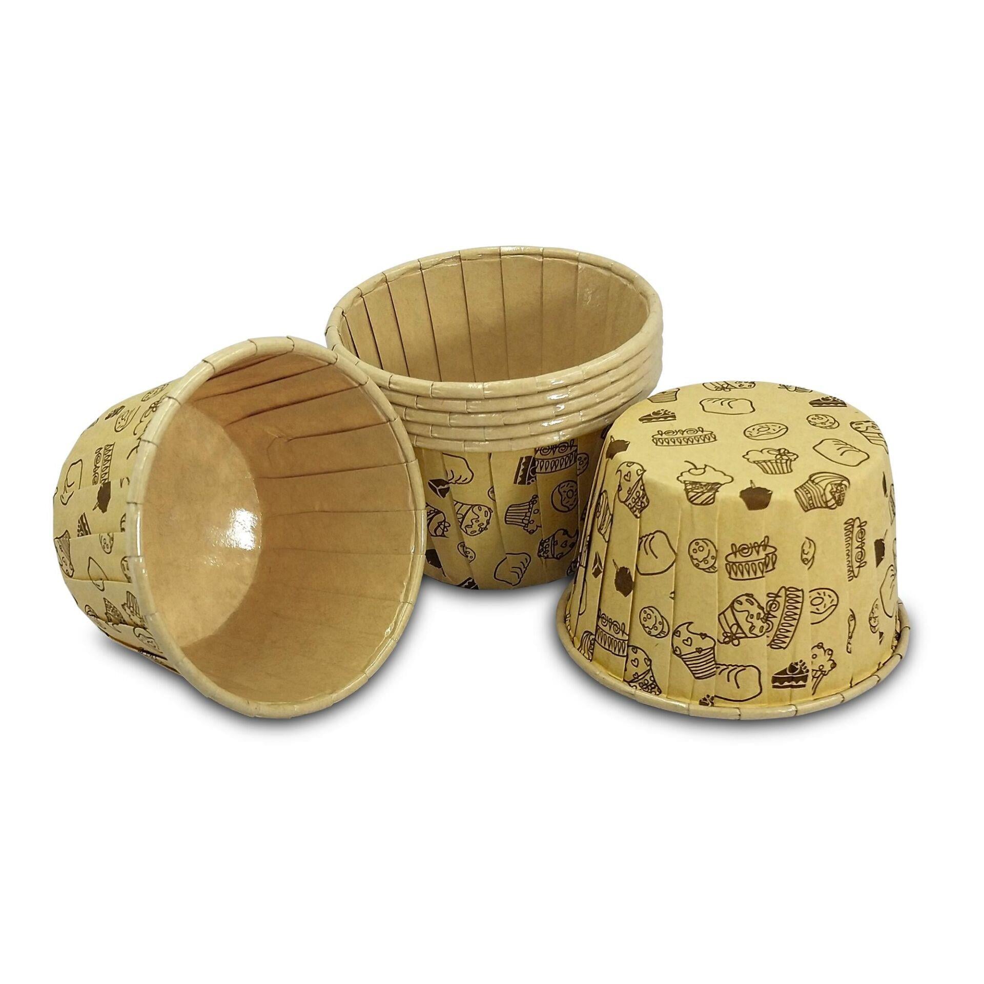 Müffin Kek Kalıbı Desenli Kraft