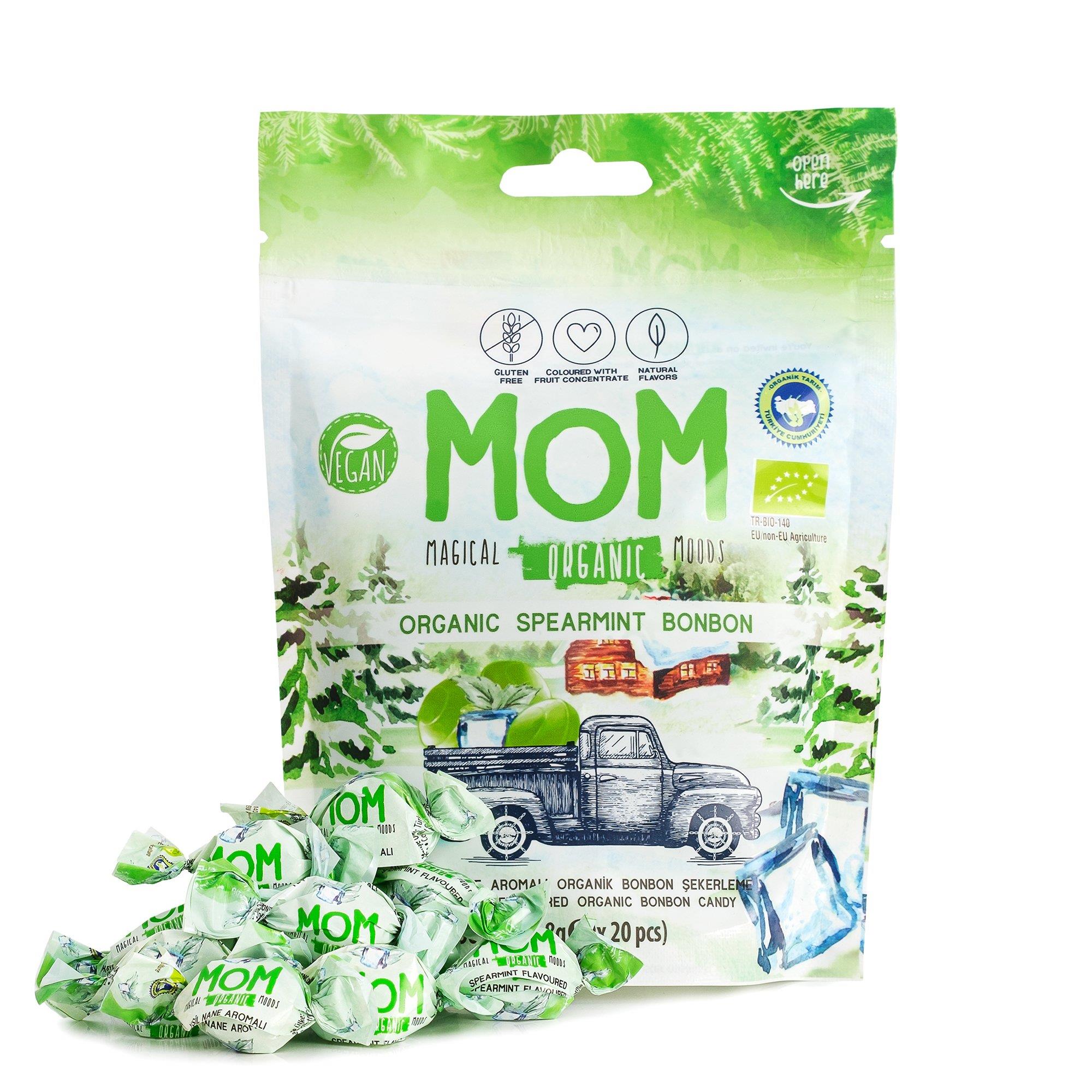 Mom Organik Bonbon Şeker - Naneli