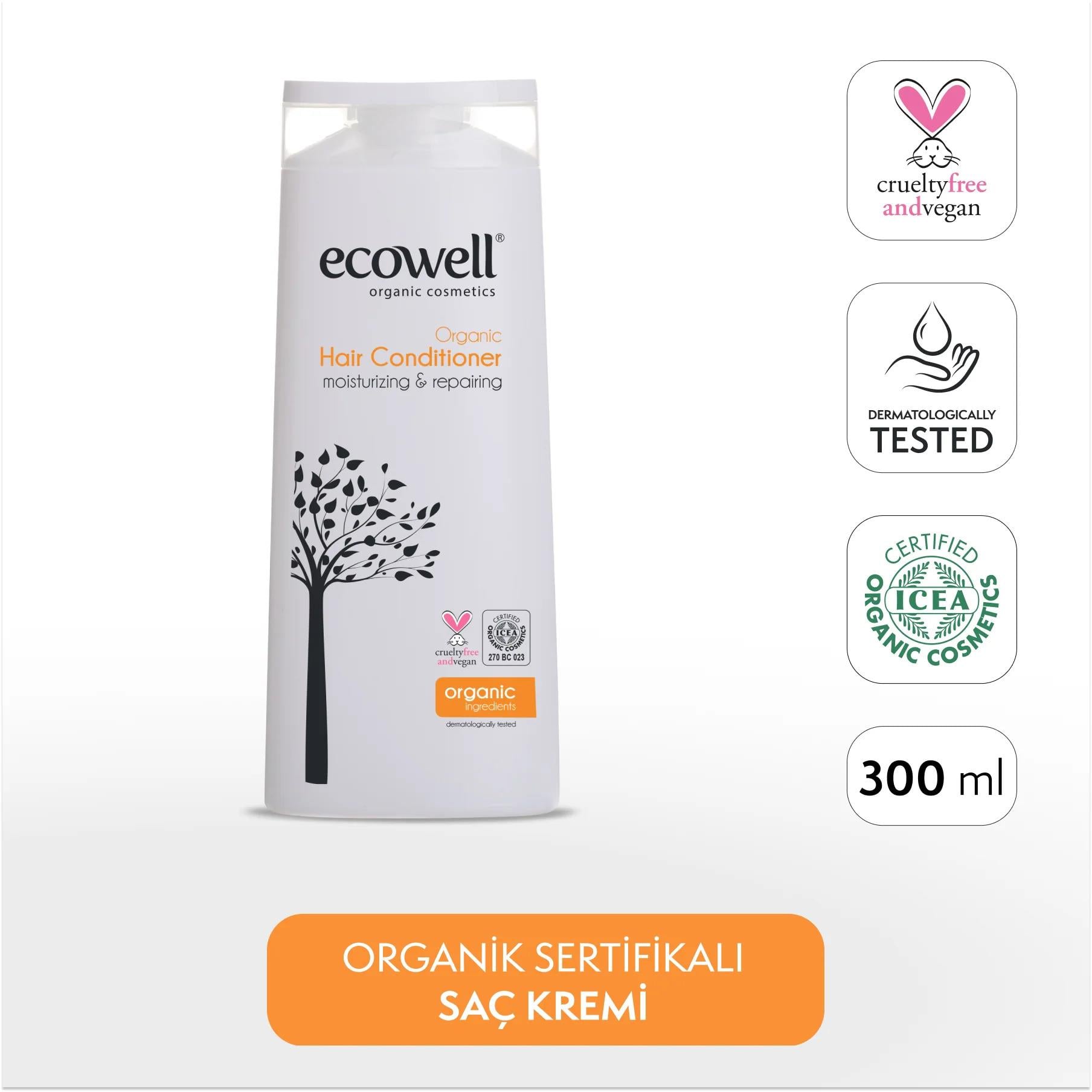 Ecowell Organik Saç Bakım Kremi - 300 ml