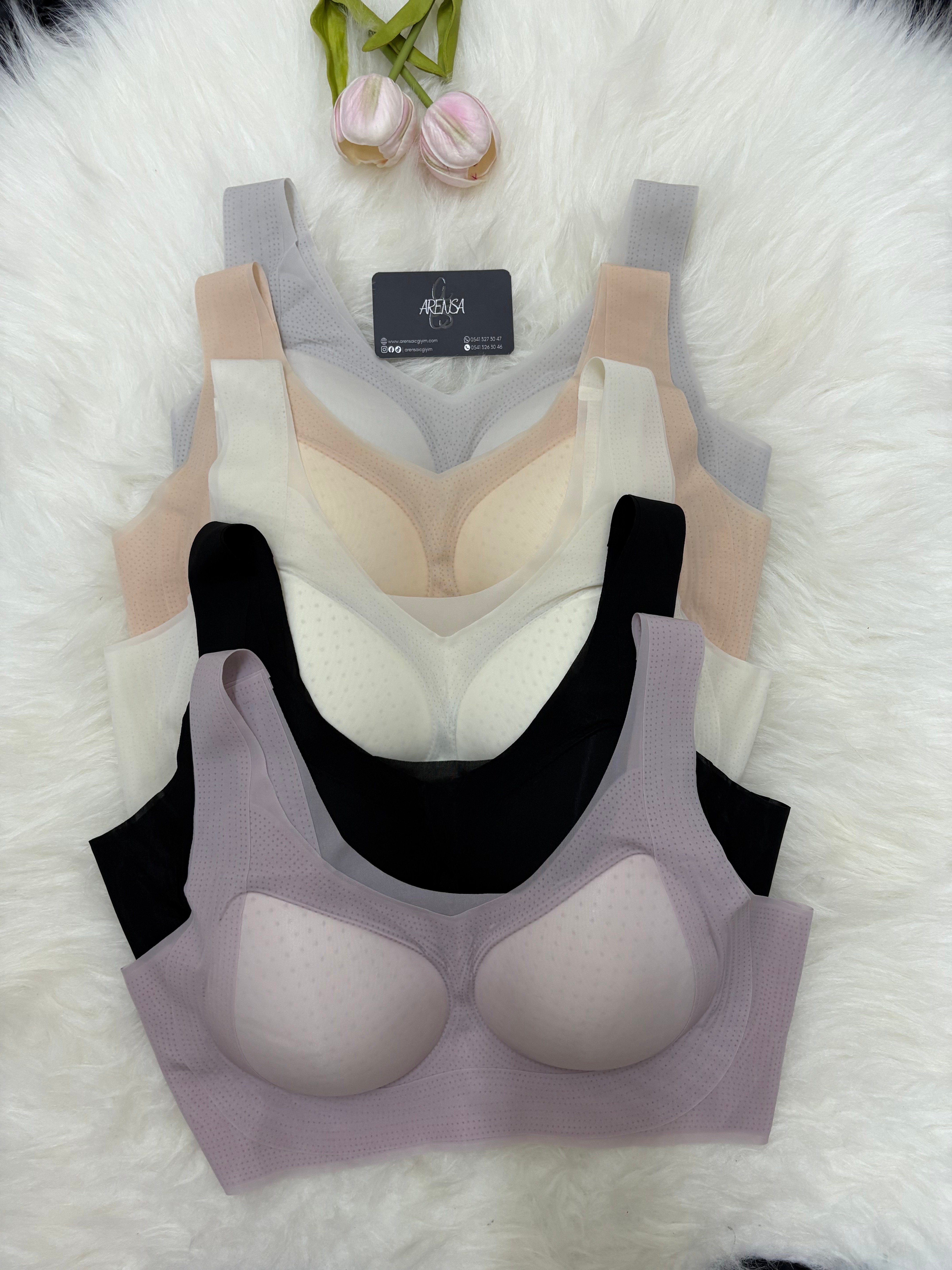 5 Adet Benekli Dolgusuz Kopçasız Kalın Askılı Lazer Kesim Bralet Set