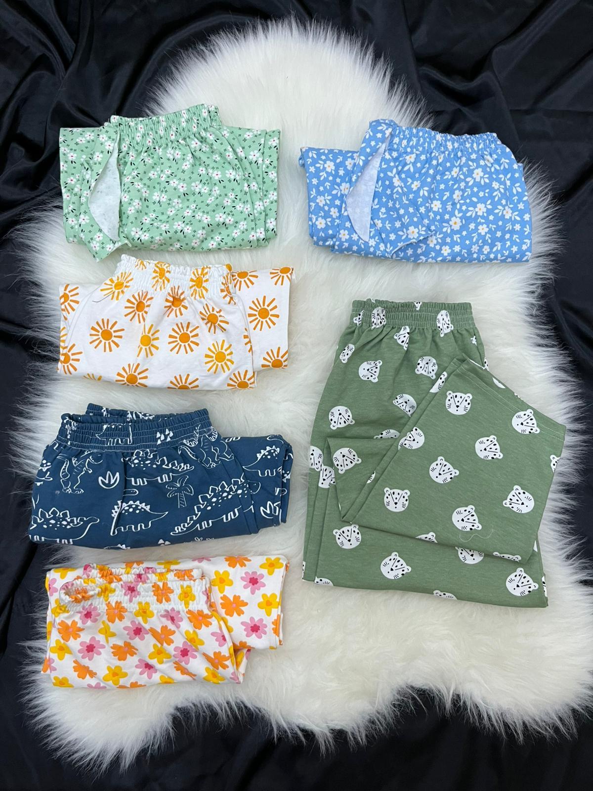 6 Adet Desenli Pamuklu Pijama Set