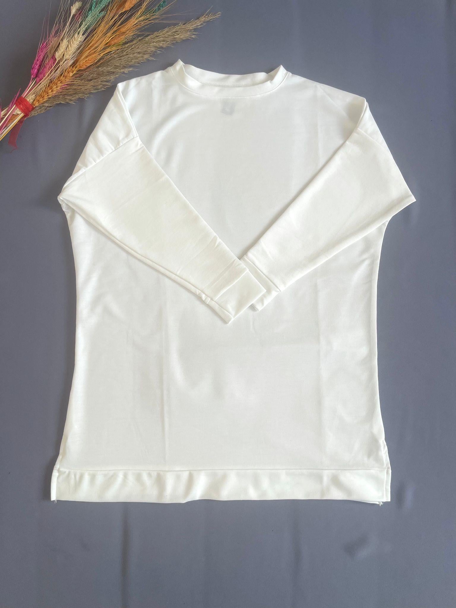 Beyaz Uzun Kollu Tunik