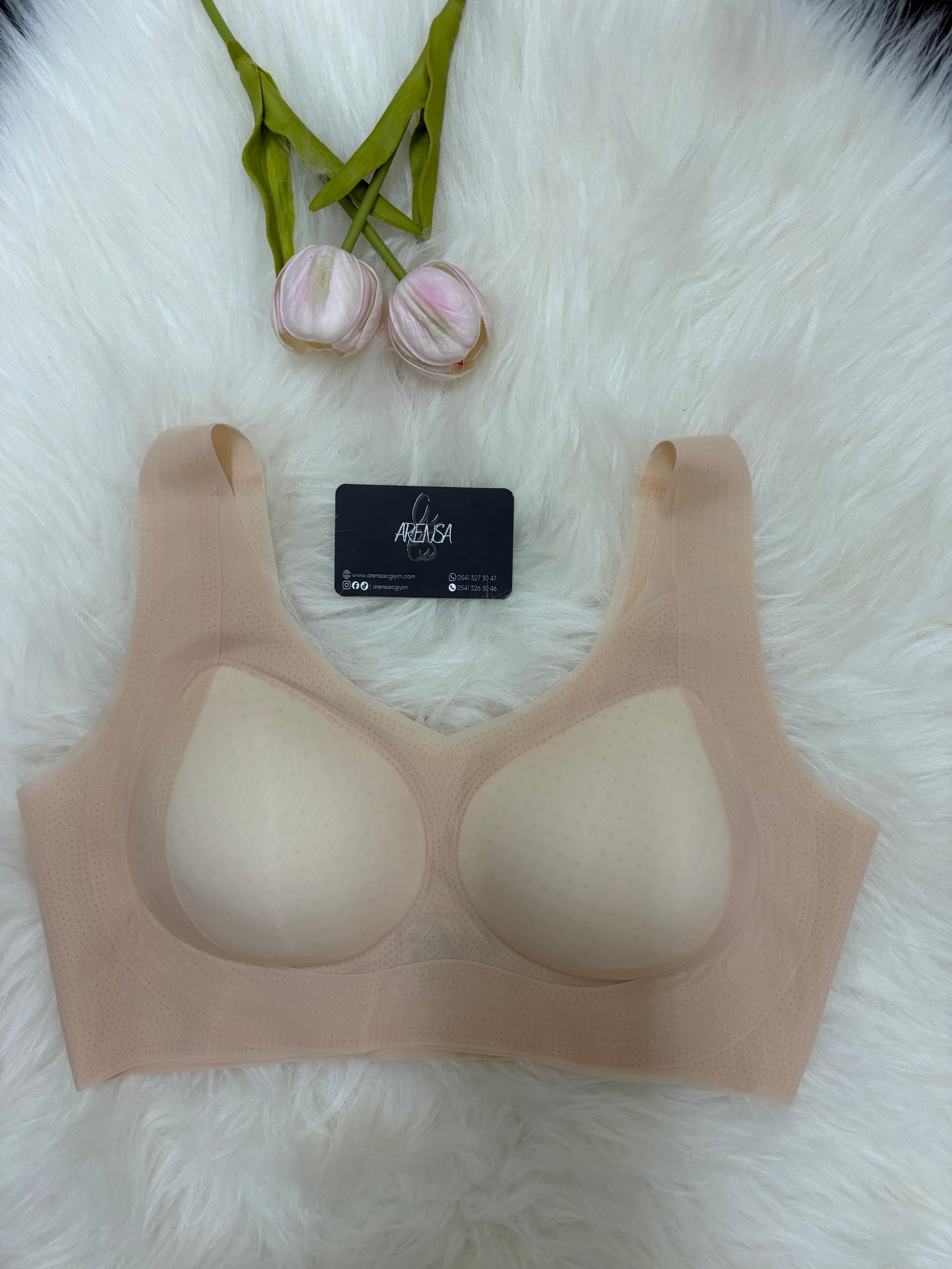 Pembe Benekli Dolgusuz Kopçasız Kalın Askılı Lazer Kesim Bralet