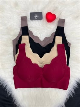 4 Adet Çizgili Dolgusuz Kopçasız Kalın Askılı Lazer Kesim Bralet Set