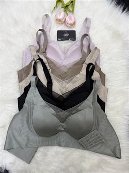 5 Adet Çizgili Dolgusuz Kopçalı İnce Askılı Lazer Kesim Bralet Set
