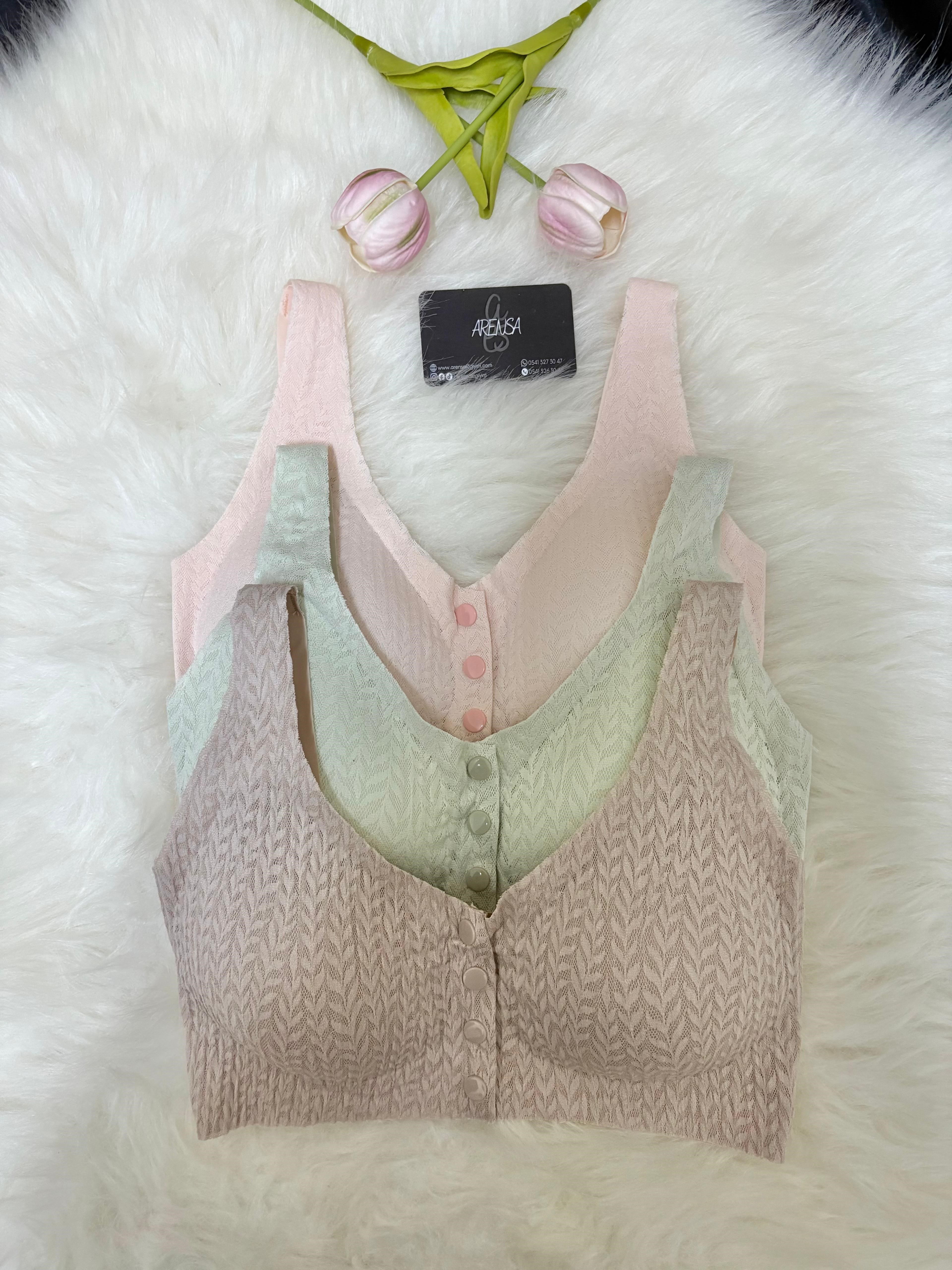 3 Adet Dolgusuz Düğmeli Lazer Kesim Bralet Set