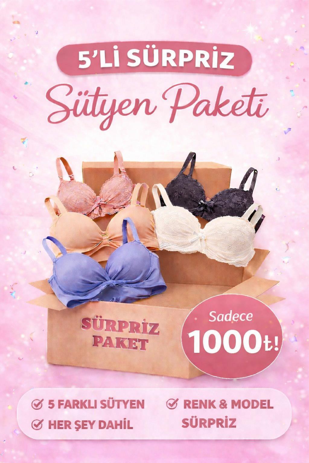 ARENSA 5'li Sürpriz Sütyen Paketi