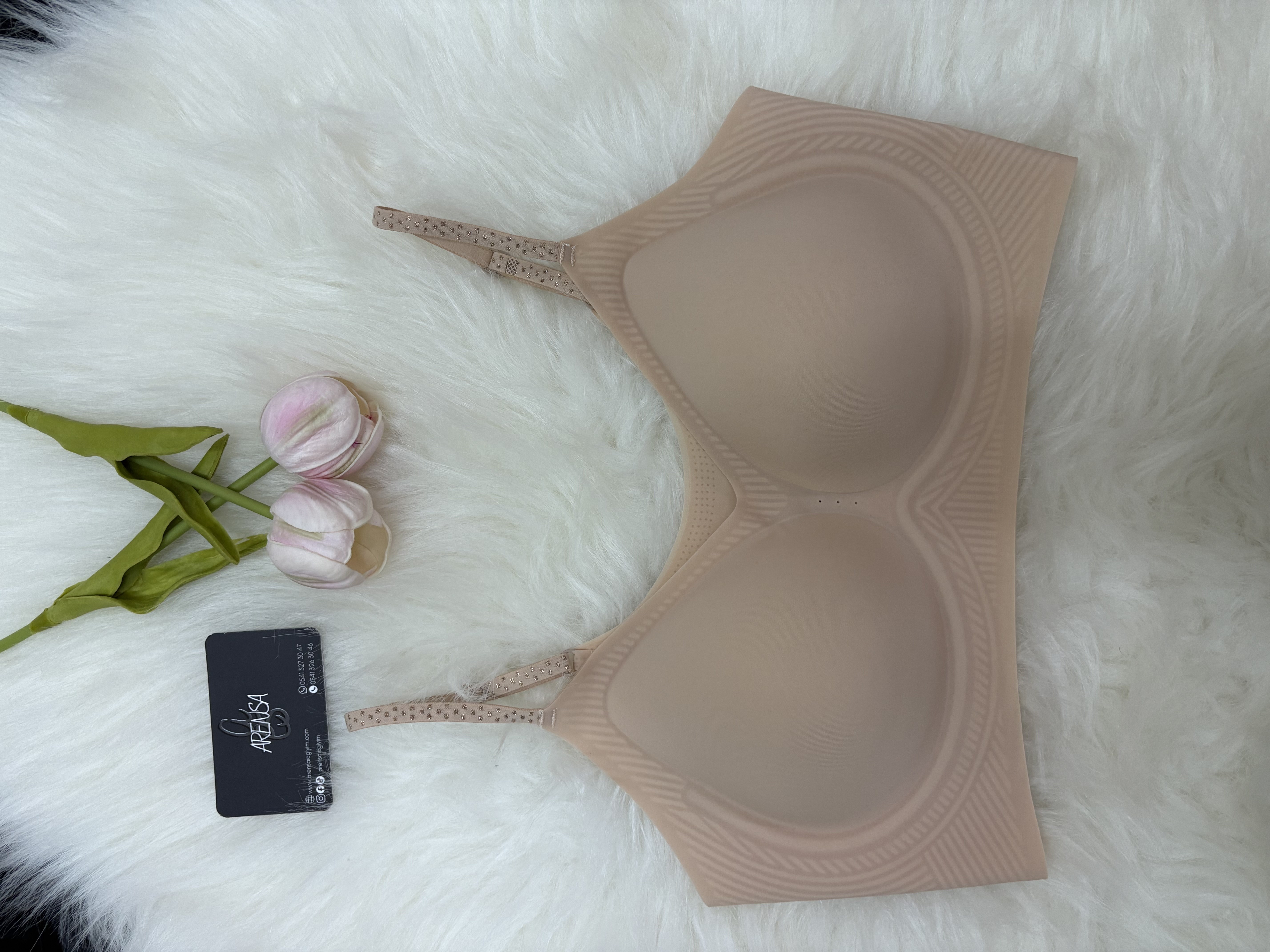 Pembe Dolgusuz Kopçasız İnce Askılı Lazer Kesim Bralet